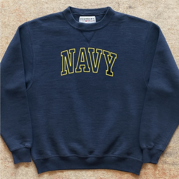 Vintage M.J. Soffe NAVY Men's Crewneck Sweater - Picture 1 of 6